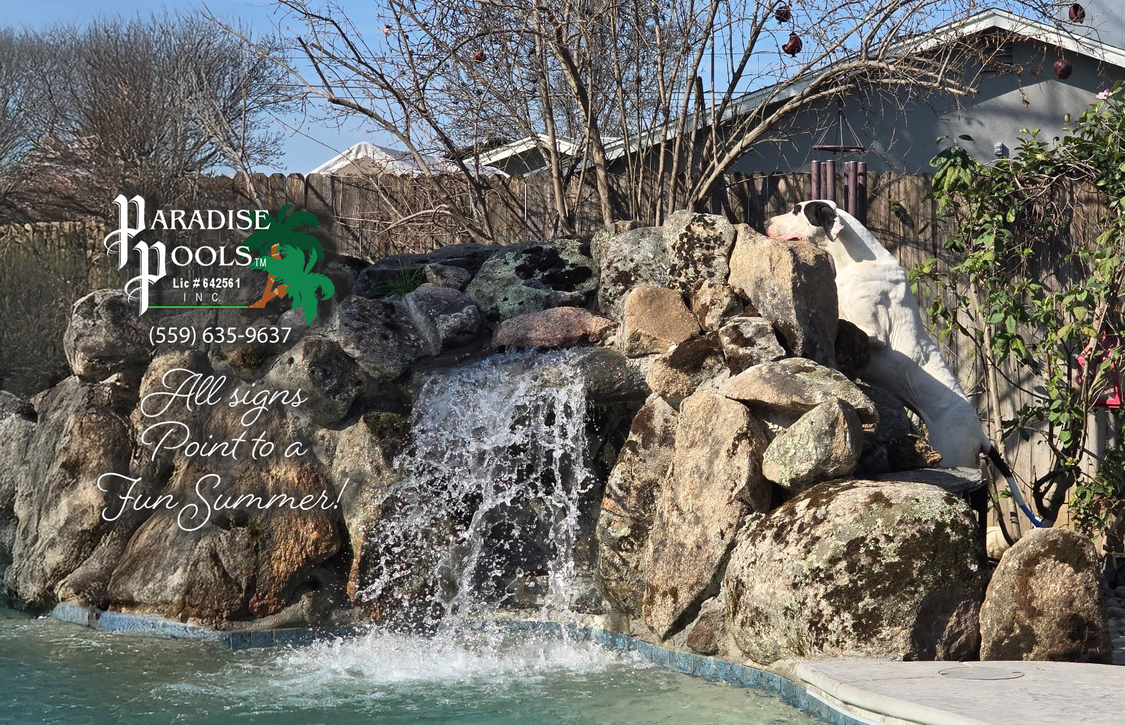 All signs Point to a Fun Summer! Paradise PoolsTM (559) 635-9637