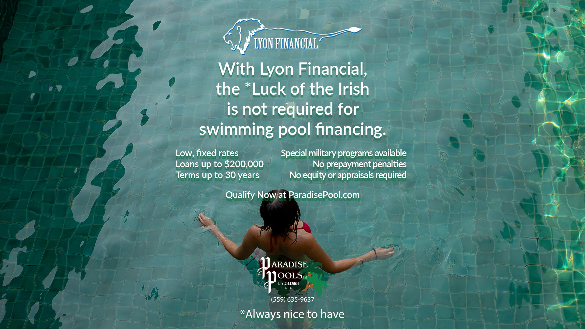 Lyon Financial is offering the industry's lowest fixed rates for unsecured pool financing